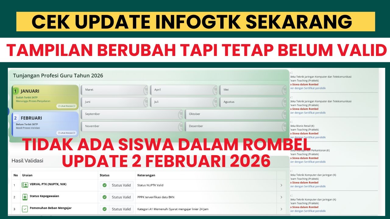 🔴CEK INFOGTK UPDATE HARI INI, TAMPILAN BERUBAH TAPI TETAP MASIH BELUM VALID JUGA