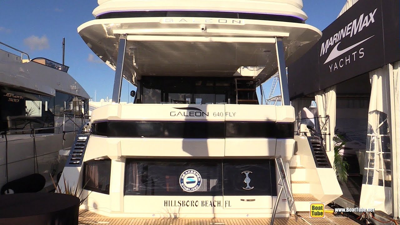 2020 Galeon 640 Fly Luxury Yacht - Walkaround Tour - 2019 FLIBS