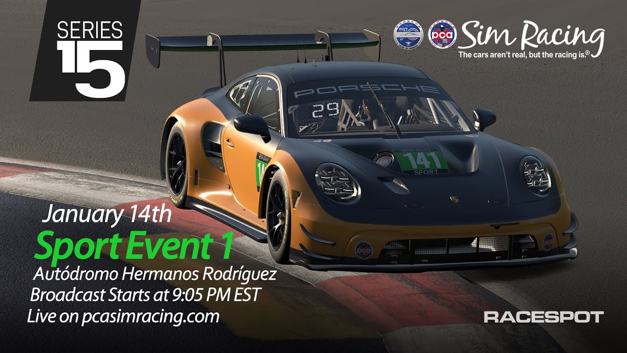PCA Sim Racing Series 15 | Event 1 | Sport Class at Autódromo Hermanos Rodriguez