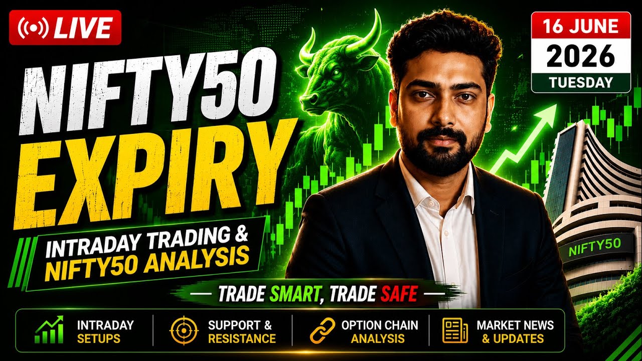🔴NIFTY 50 EXPIRY LIVE  | US - Iran Ceasefire & Crude Oil fall | Stock Market Live