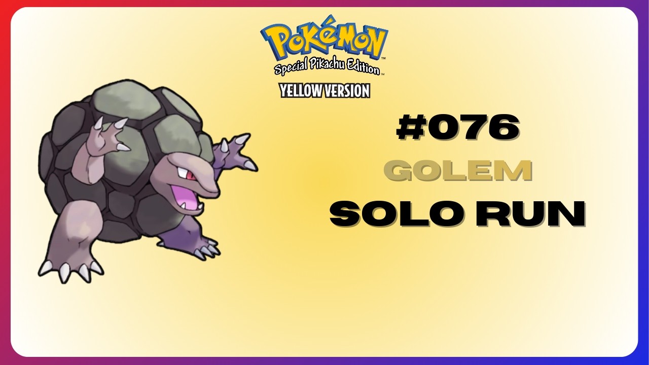 How Good is Golem in Pokémon Yellow? | Solo Run
