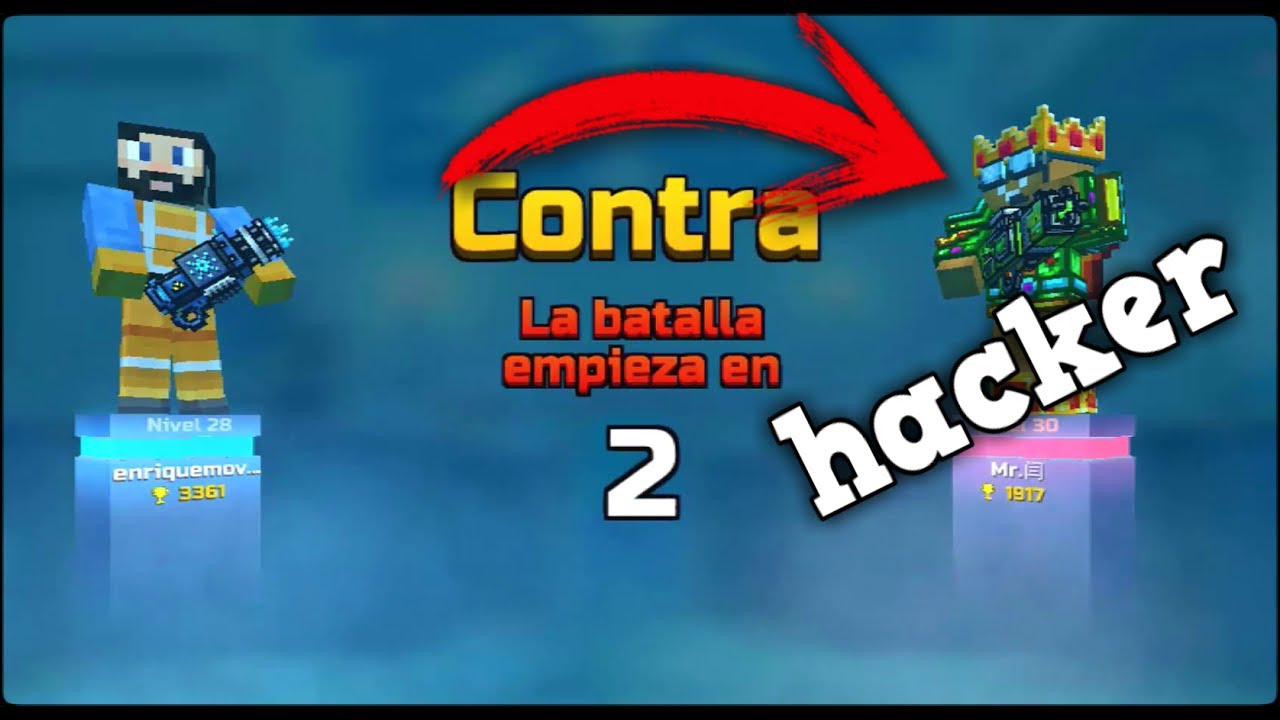 PELEO DOS VECES CONTRA UN HACKER EN PIXEL GUN 3D | Pixel Gun 3D | enriquemovie