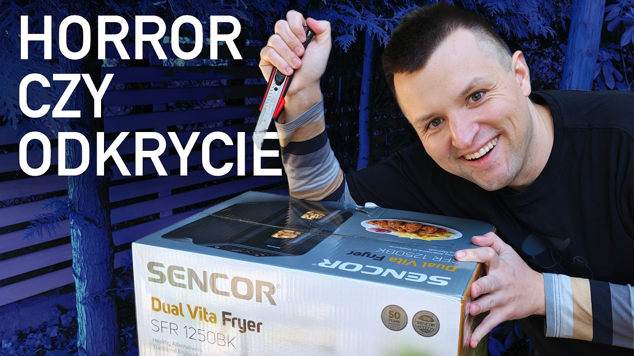 Ukryty diament 💎 Pionowy Airfryer za 500 zł 🍟 czyli test Sencor SFR 1250BK