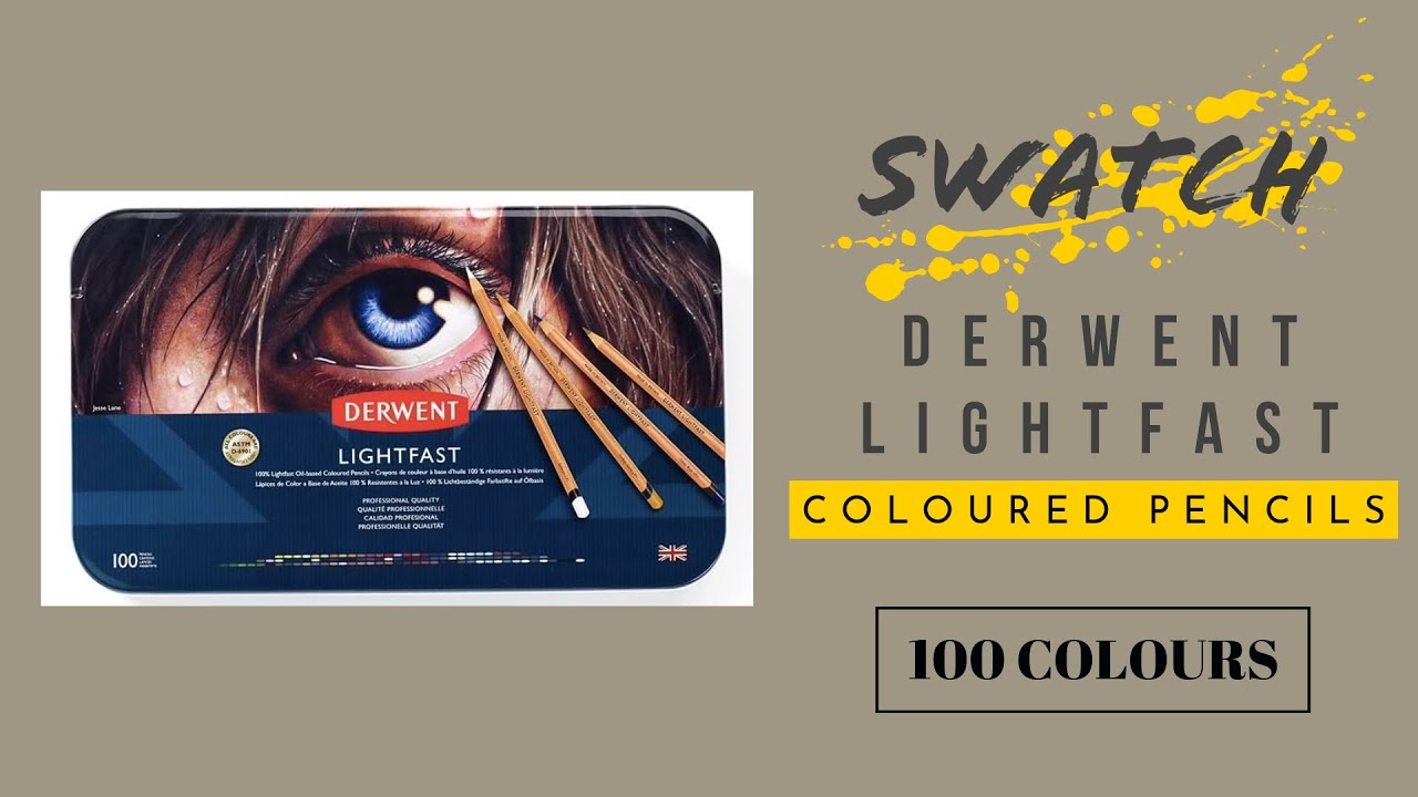[SWATCH] Derwent Lightfast 100 Coloured Pencils | Adult Colouring