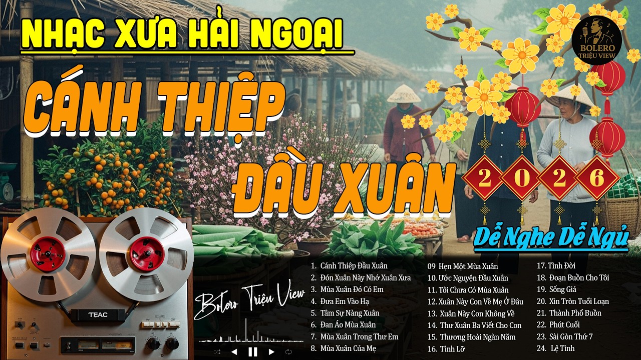 CÁNH THIỆP ĐẦU XUÂN - LK BOLERO DIỄN QUÂN ĐỘC LẠ HAY NHẤT HIỆN NAY, NGHE CỰC ÊM TAI 2026