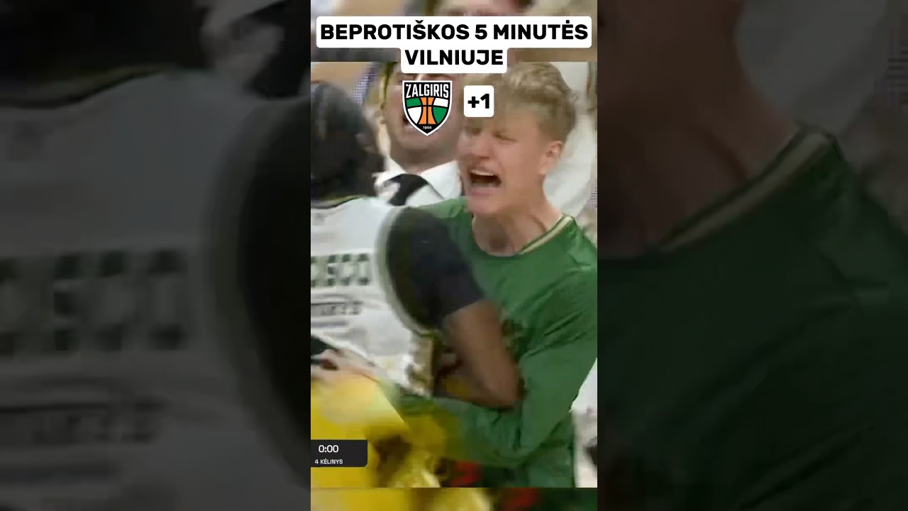 Beproti&scaron;kos paskutinės 5 finalo minutės ir pergalė su sirena #buzzerbeater #zalgiris #rytas #lkl