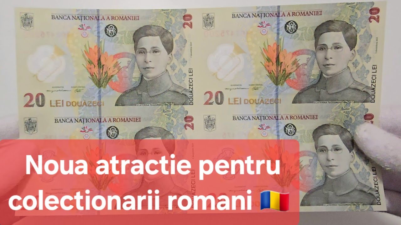 Noua atractie pentru colectionarii romani 🇷🇴 Descopera coala speciala din 4 bancnote de 20 lei