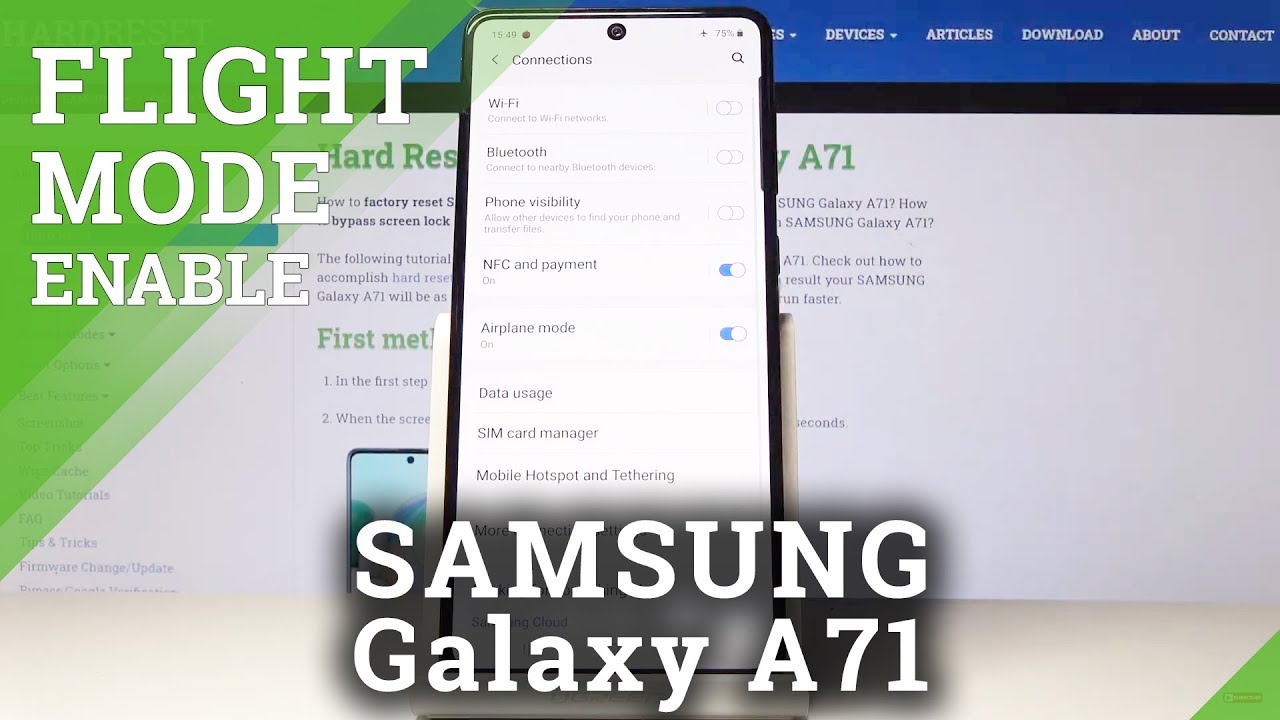 How to Enable Flight Mode in SAMSUNG Galaxy A71 &ndash; Airplane Mode