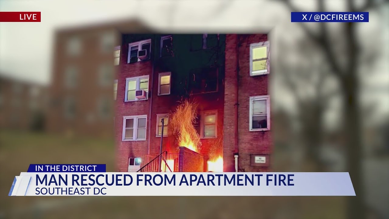 Man rescued, critically injured after Southeast DC apartment building fire