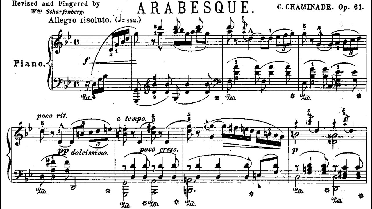 LCM Piano 2021-2024 Grade 8 List B1 Chaminade Arabesque No.1 in G Minor Op.61 Sheet Music