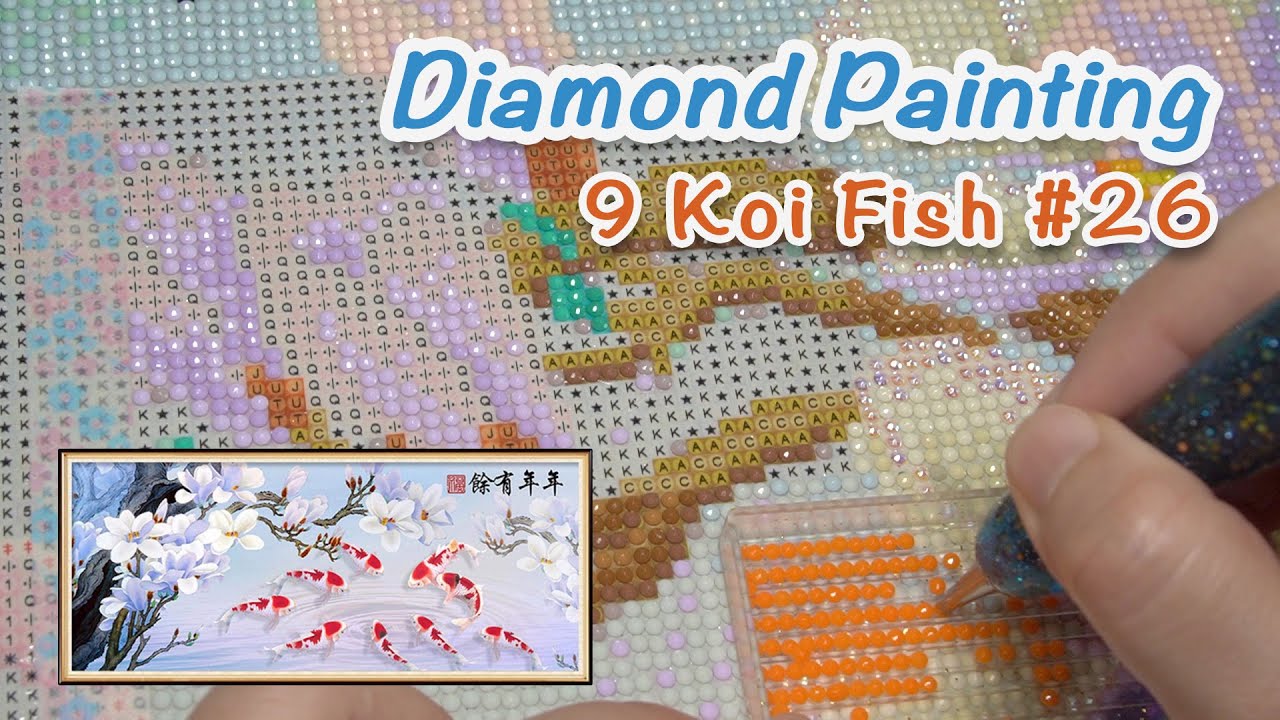ASMR Diamond Painting - 9 Koi Fish #26
