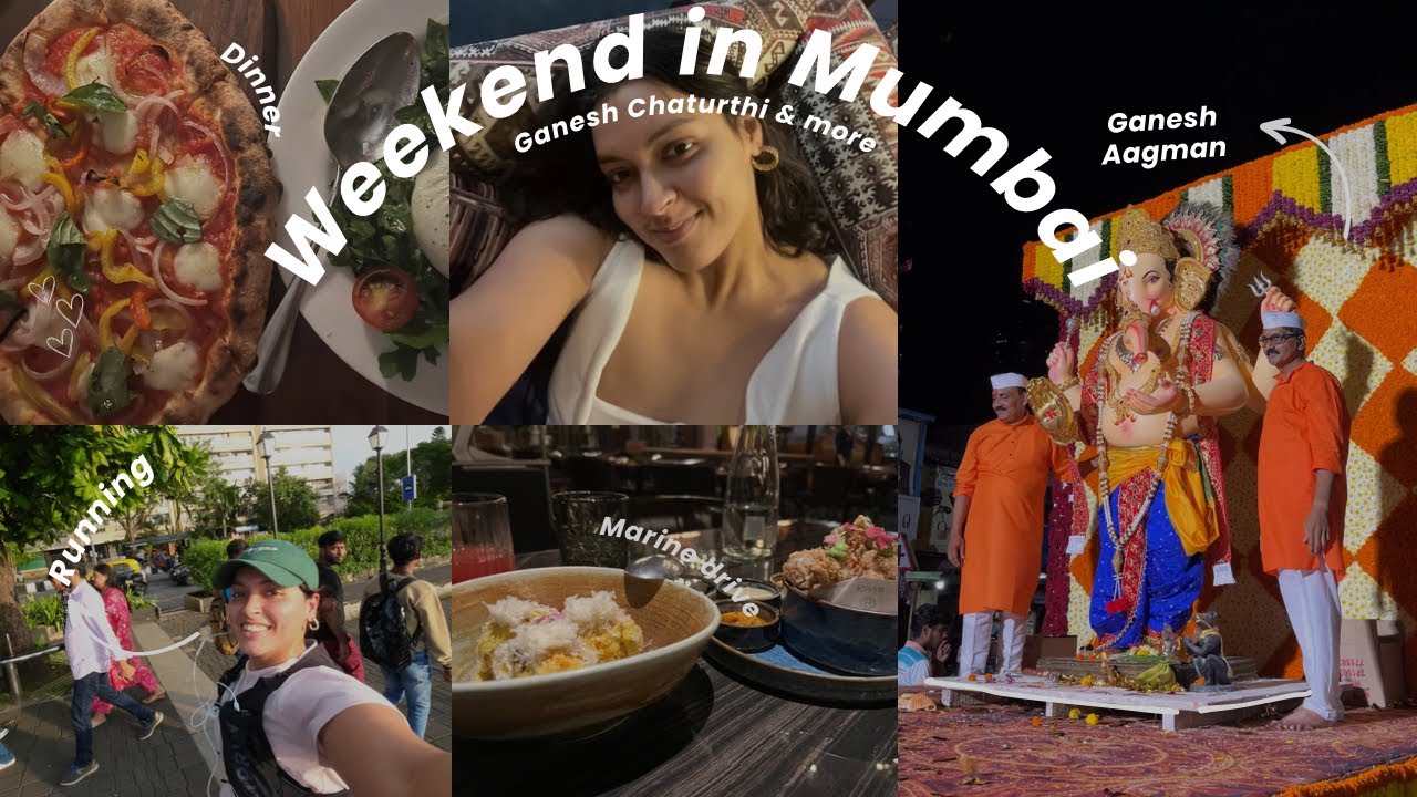 WEEKEND IN MUMBAI | GANESH CHATURTHI | Ganesh Aagman in Mumbai & Running at Marine Drive