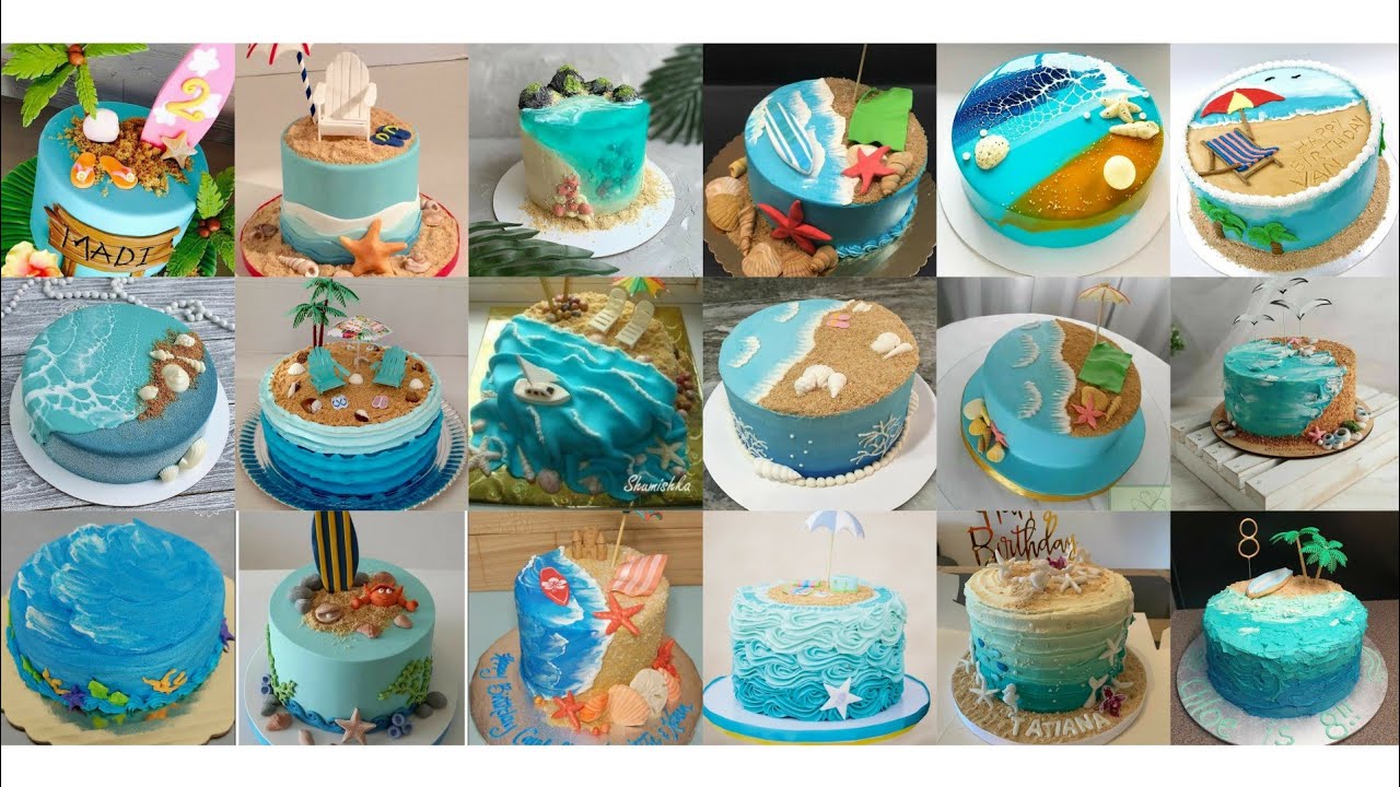sea beach cake decorating ideas.... সমুদ্র বিলাস কেক ডিজাইন...