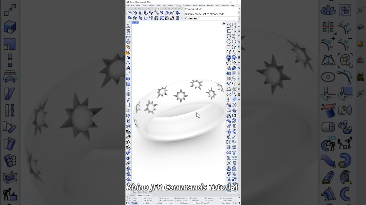 Jewelry CAD | Rhino 3D | Design | Jewelry For Rhino | RhinoJFR Commands 