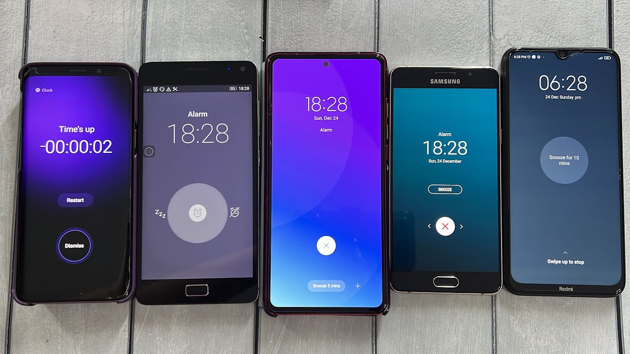 Alarm Clock Samsung s9 & Lenovo Vibe & Redmi note 8 & A5 & Note 10