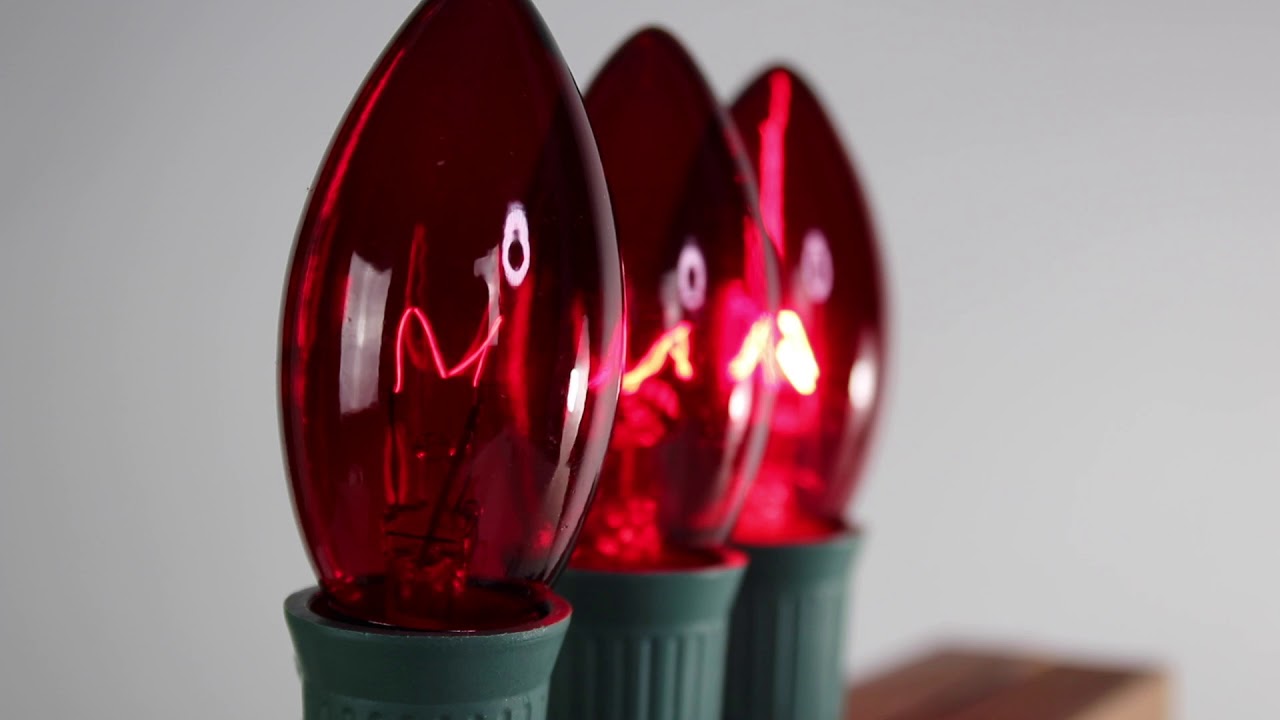 Red C9 Twinkle Bulbs   Incandescent