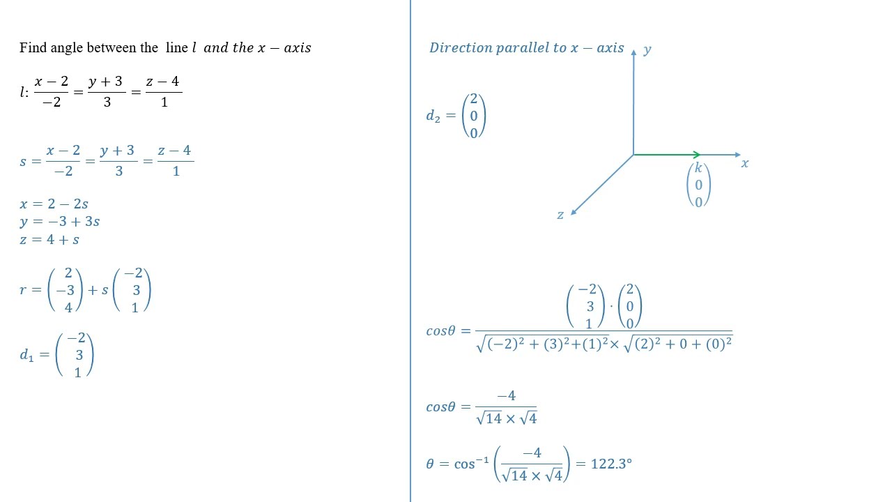 3.Vector 2(Angle between lines in 3D)