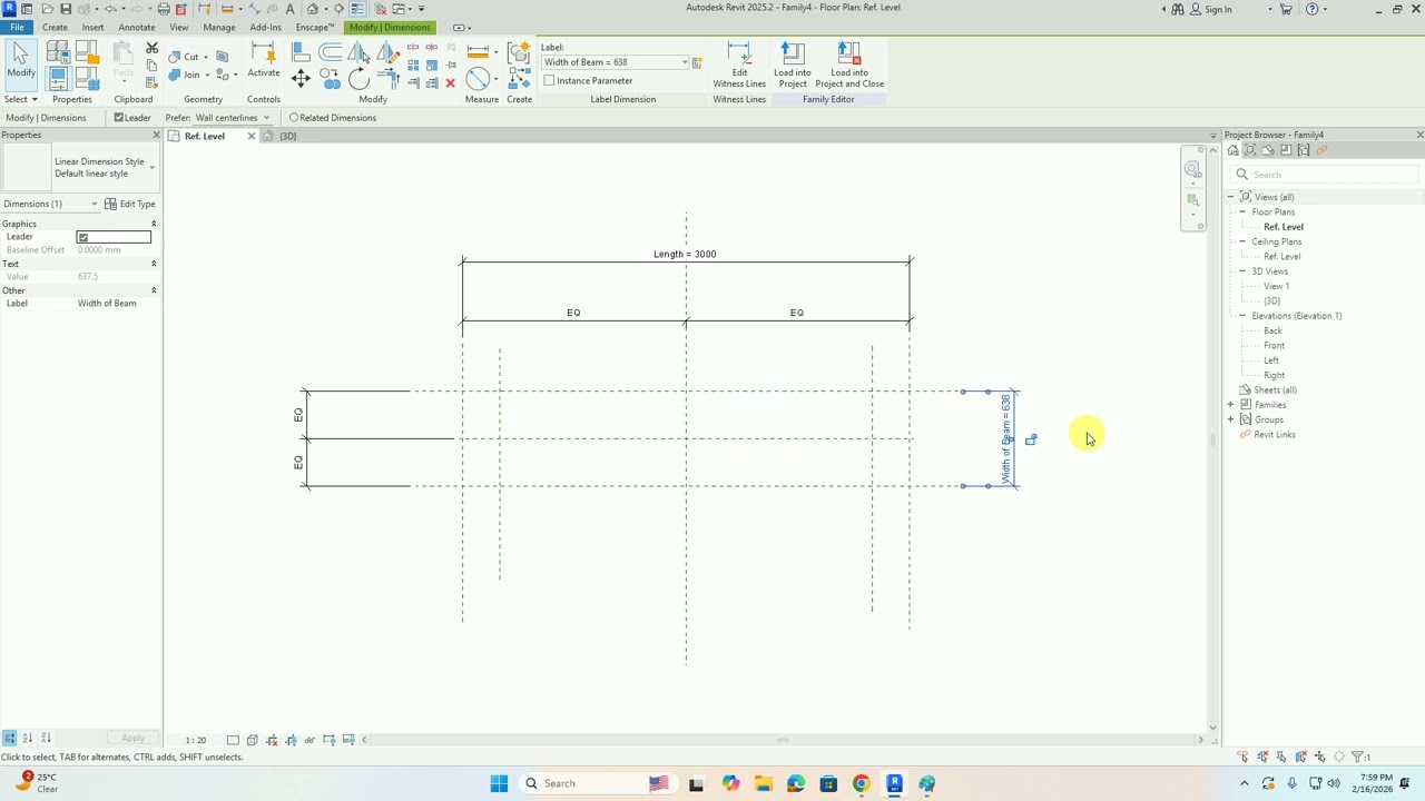 Learn How TO create Cantiliver Beam Family In revit