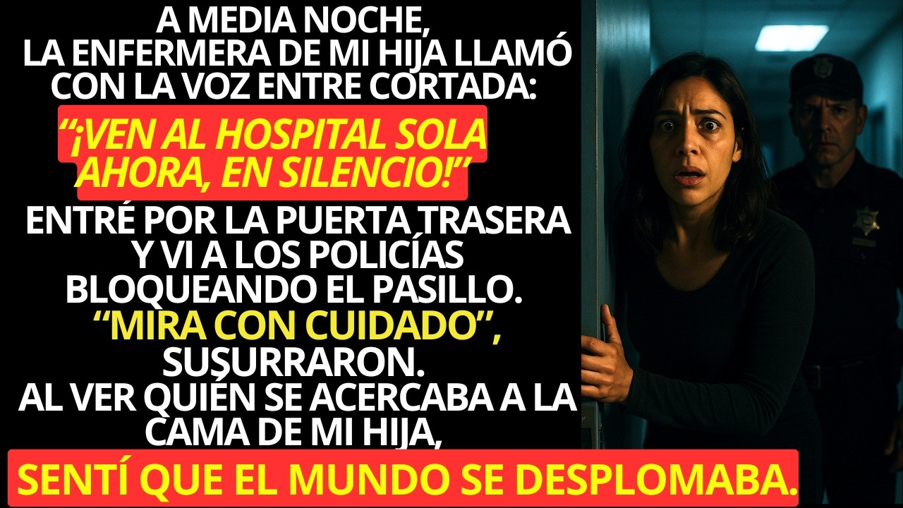 La enfermera de mi hija susurró: “Venga sola, rápido”. Al llegar, dos policías en la puerta...