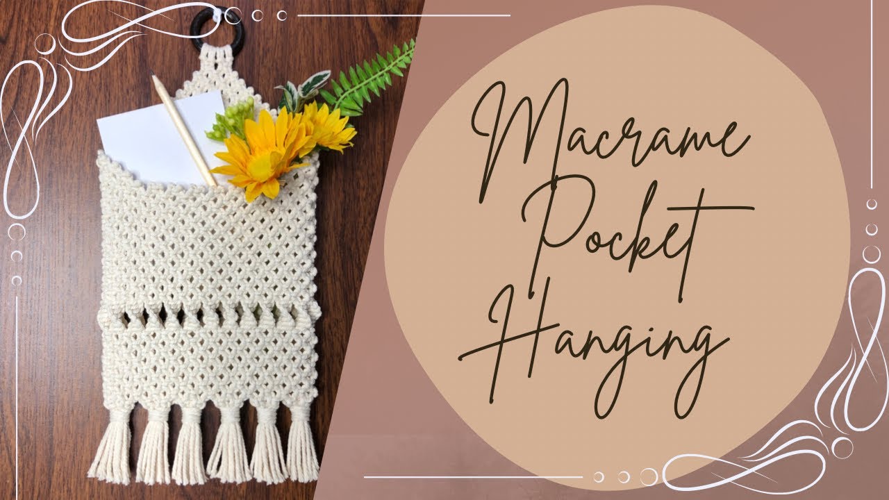 Macrame Pocket Hanging/Suporte livro Macrame#craftsmanship#diy#pocket#artesanato#tutorial#livros