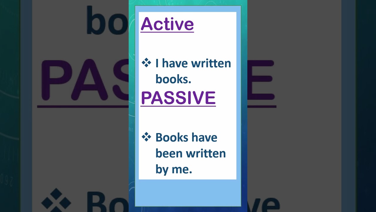 Active Vs Passive 