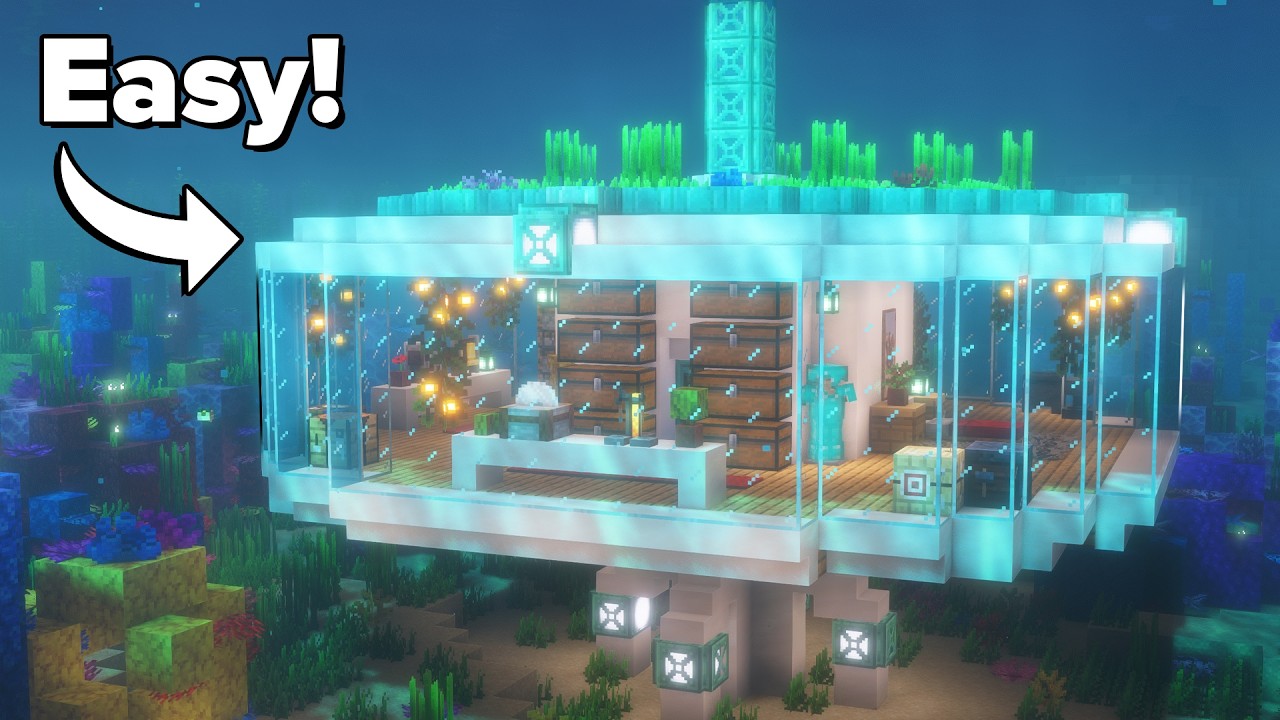 Minecraft: How to Build an Underwater Base | Tutorial🏠