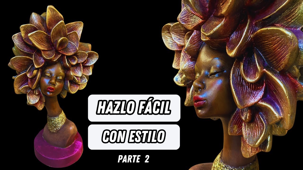 Cómo Pintar una Africana en Cerámica ó Yeso - 2025 (  Parte 2 )