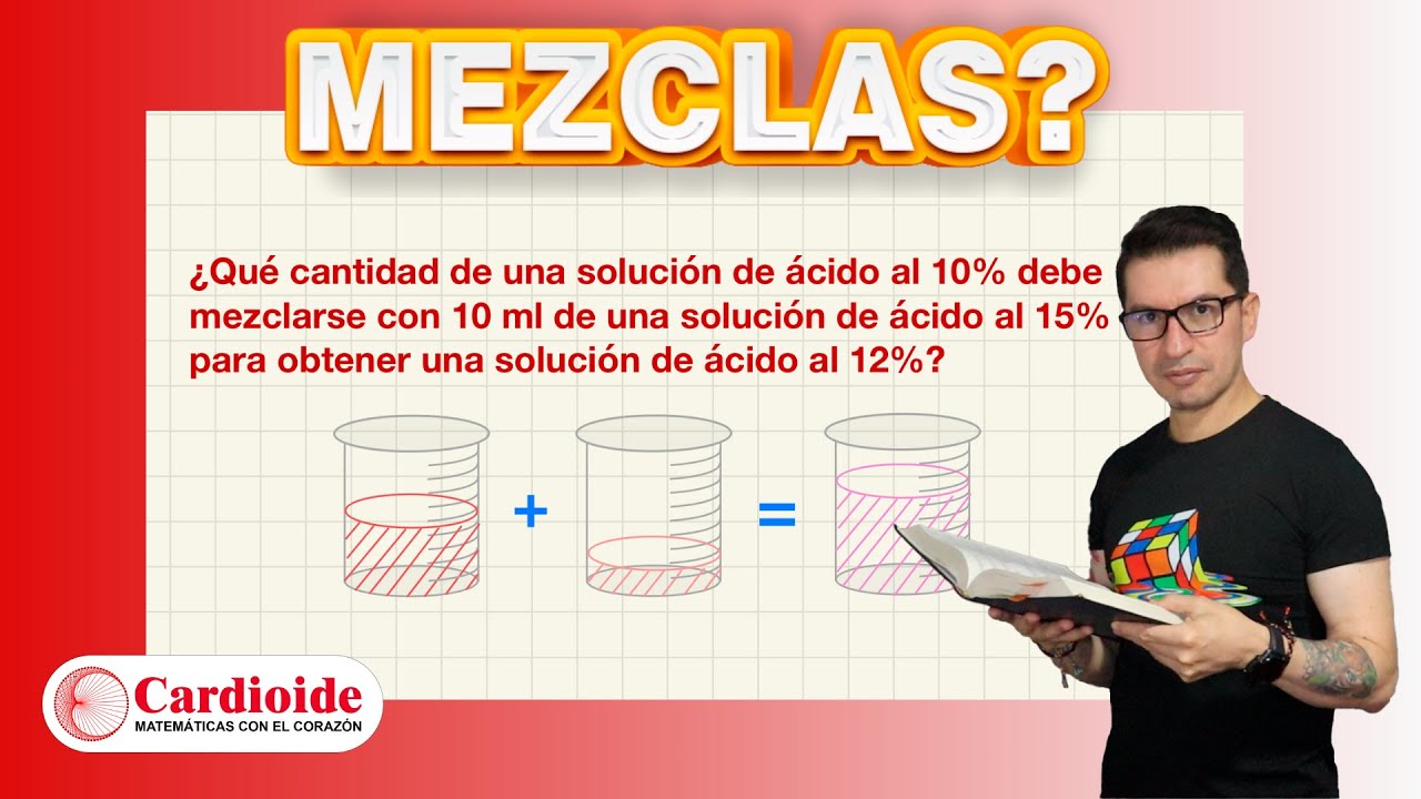 PROBLEMAS sobre MEZCLAS | Algebra APLICADA en QUÍMICA