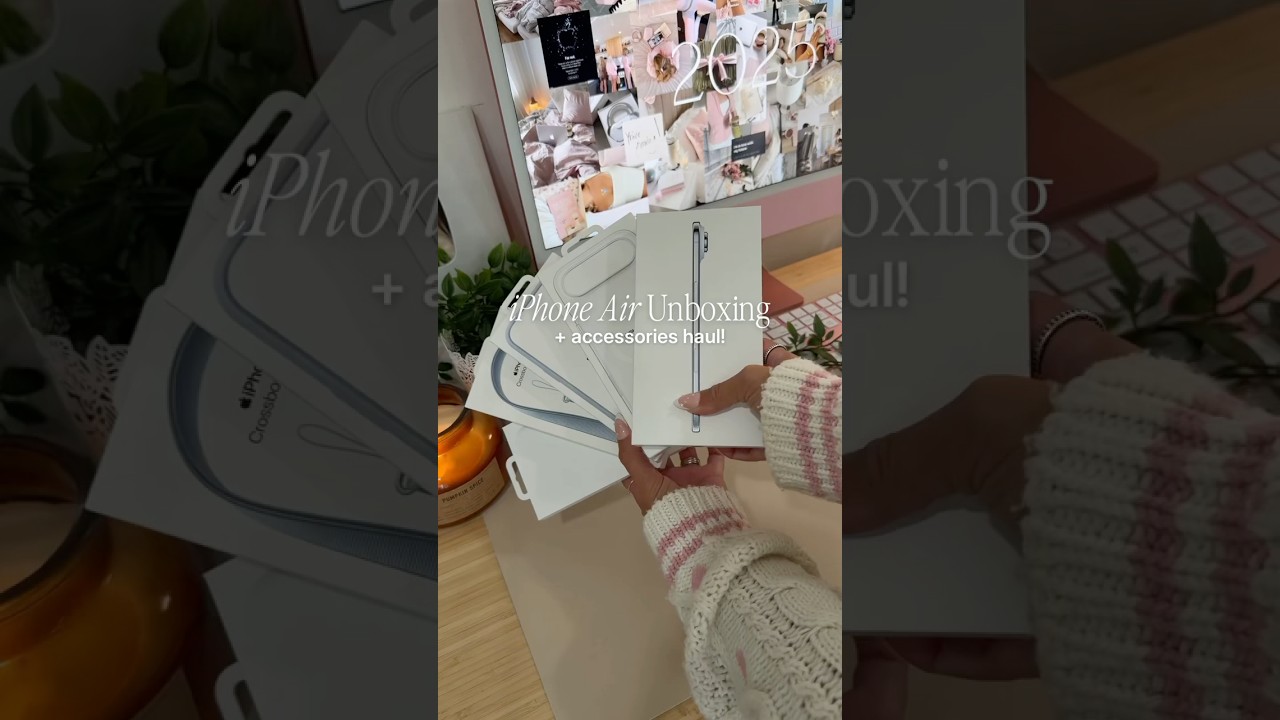 iphone air unboxing + accessories haul ☁️📱#iphoneair #iphone #unboxing