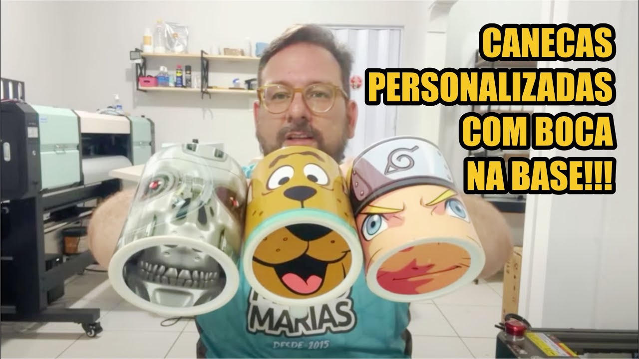 DTF UV na base da Caneca! Personalizando... Sublimação + DTF.