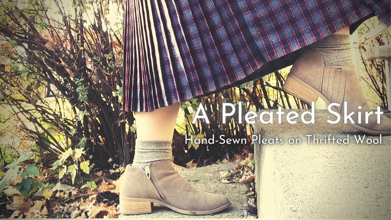 A Pleated Skirt | ft. thrifted wool and hand-sewn pleats