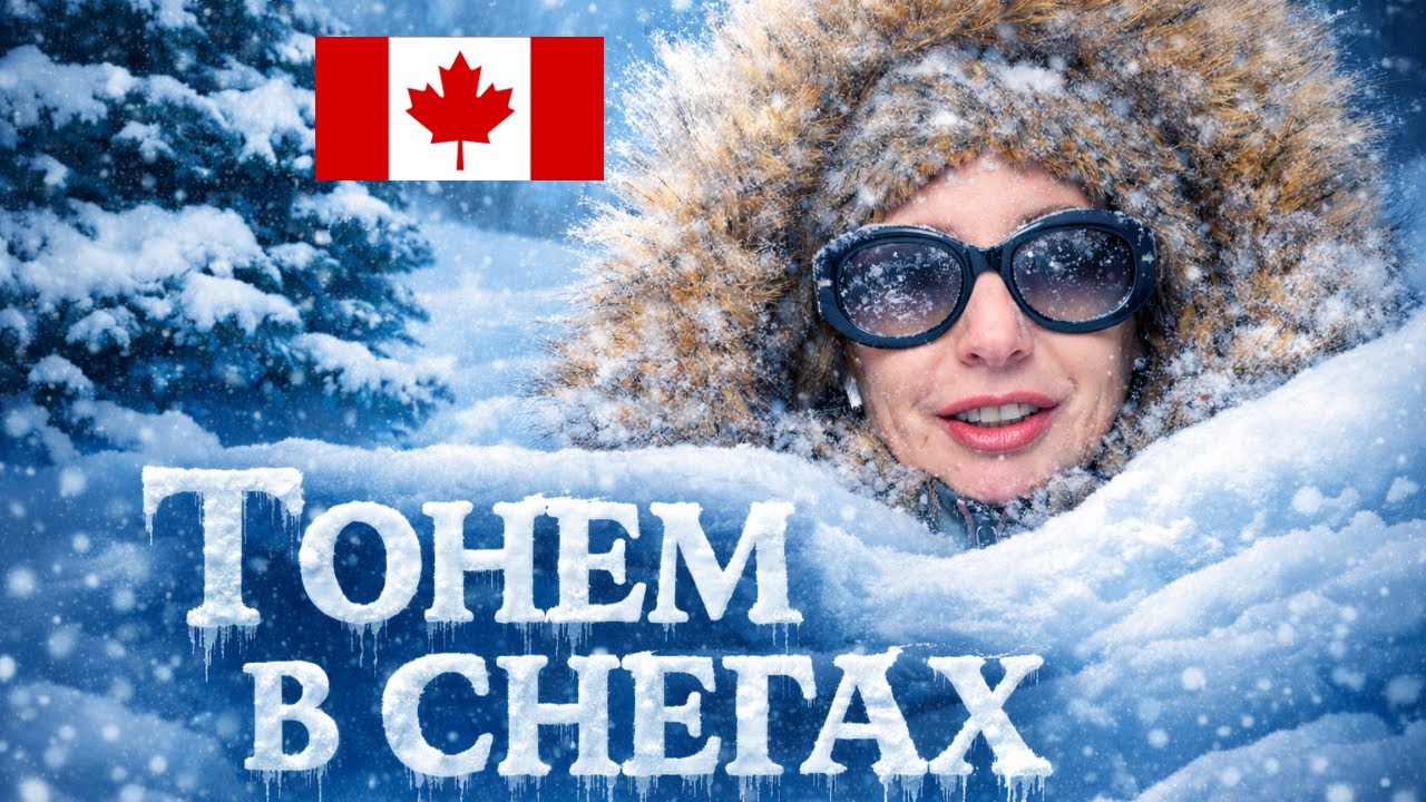 ЗАМЕРЗАЕМ в КАНАДЕ🥶🇨🇦 Видео которого ВЫ ЖДАЛИ❤️ зима холодно много снега, гуляю на районе, влог