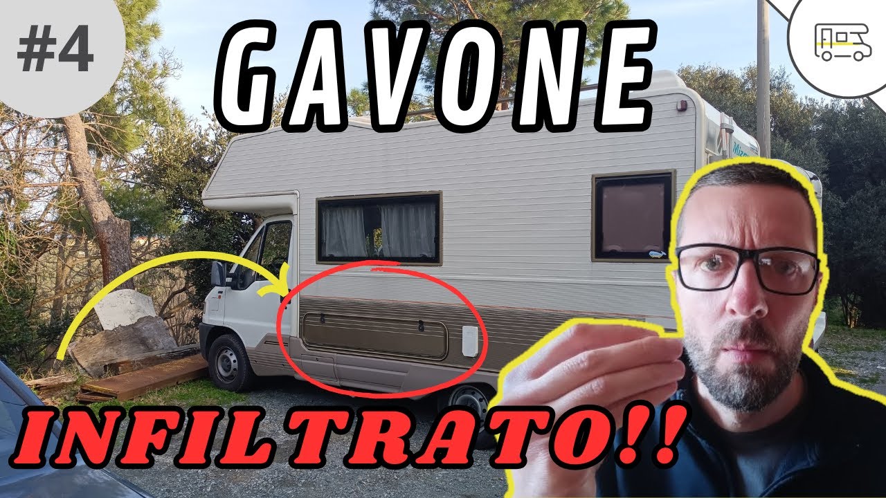 Riparazione infiltrazione camper  - Gavone montato al contrario