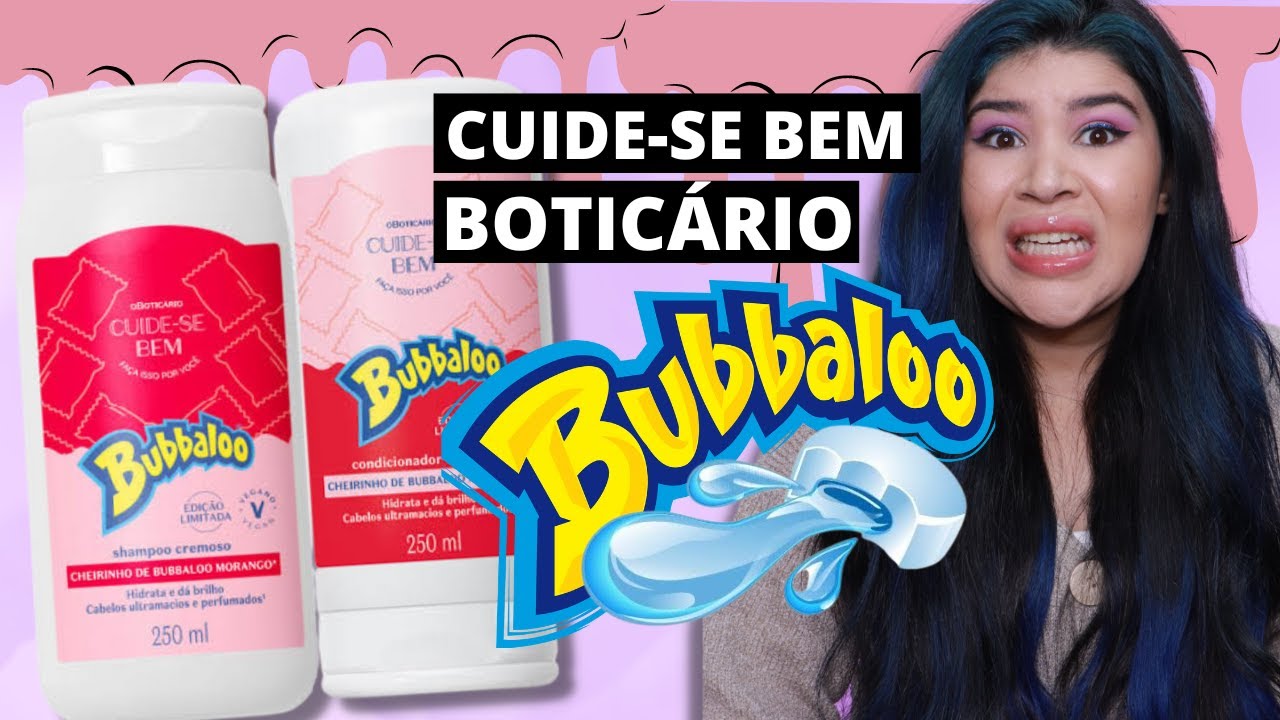 🍓BUBBALOO O BOTICÁRIO : SHAMPOO E CONDICIONADOR CUIDE-SE BEM BUBBALOO MORANGO