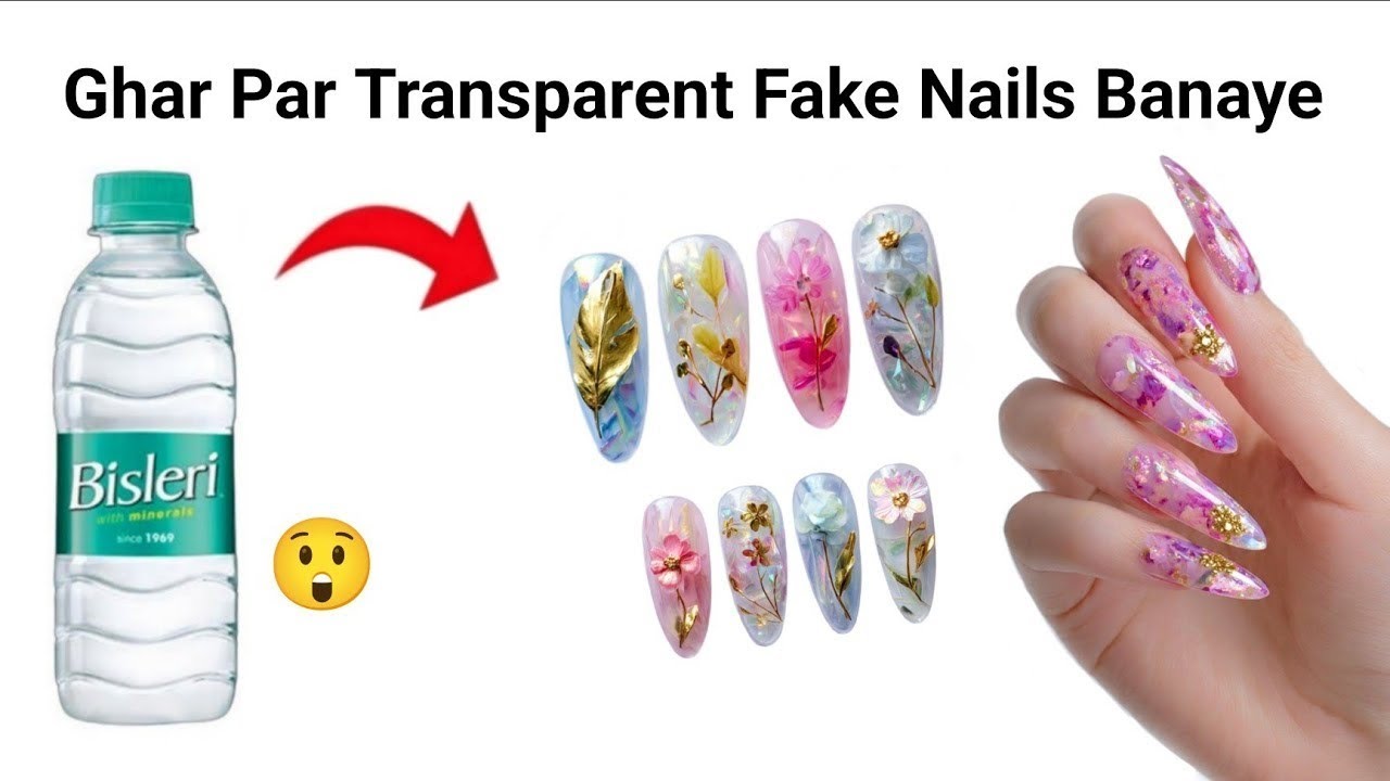 How to make Nails Extensions at home/easy homemade nails extensions from waste materials