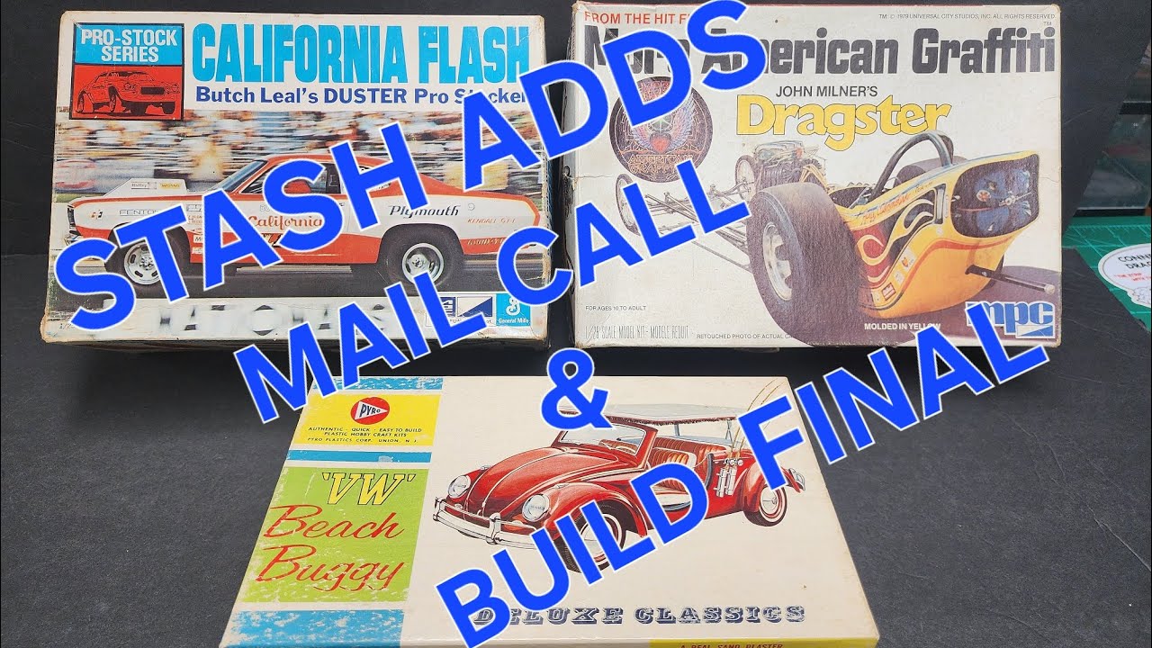 CHRISTMAS STASH ADDS , MAIL CALL & MPC 1/20 CORVETTE DRAG CAR BUILD
