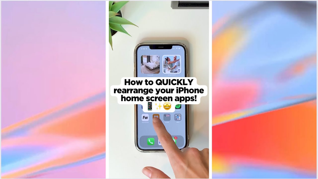 QUICKLY rearrange iPHONE home screen apps!📱✨