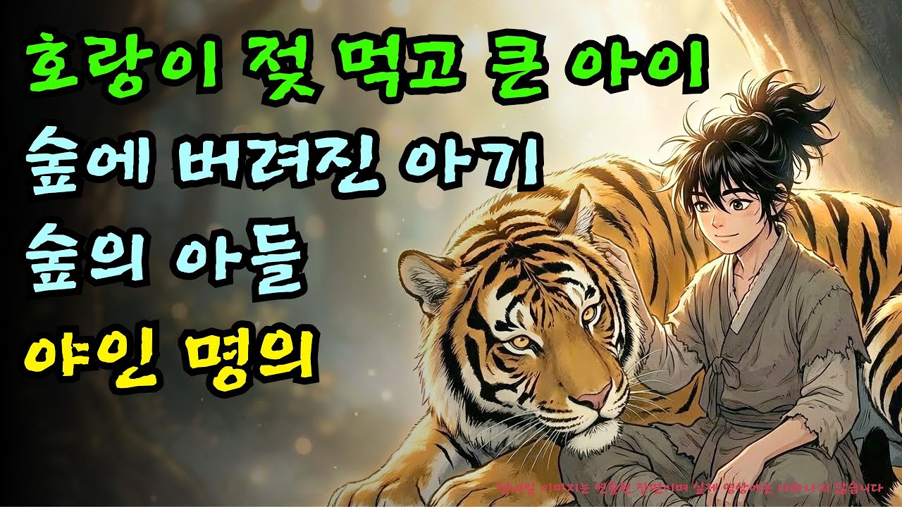 친어머니에게 버림받고 호랑이 젖을 먹고 자란 소년, 역병에 걸린 마을을 구하러 내려오다ㅣ옛날이야기 ㅣ민담 ㅣ오디오북ㅣ전설ㅣ설화 ㅣ야담