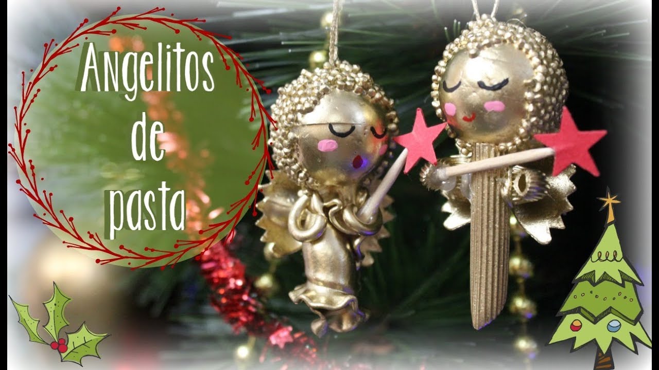 Cómo hacer adornos de Angelitos con pasta -- Monimon Crea --