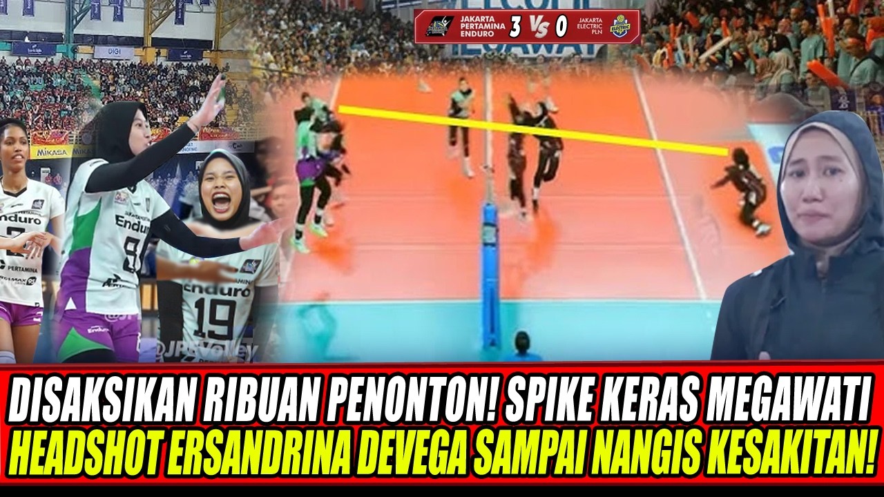DISAKSIKAN RIBUAN PENONTON🔥SPIKE KERAS MEGAWATI HEADSHOT ERSANDRINA DEVEGA SAMPAI NANGIS KESAKITAN!