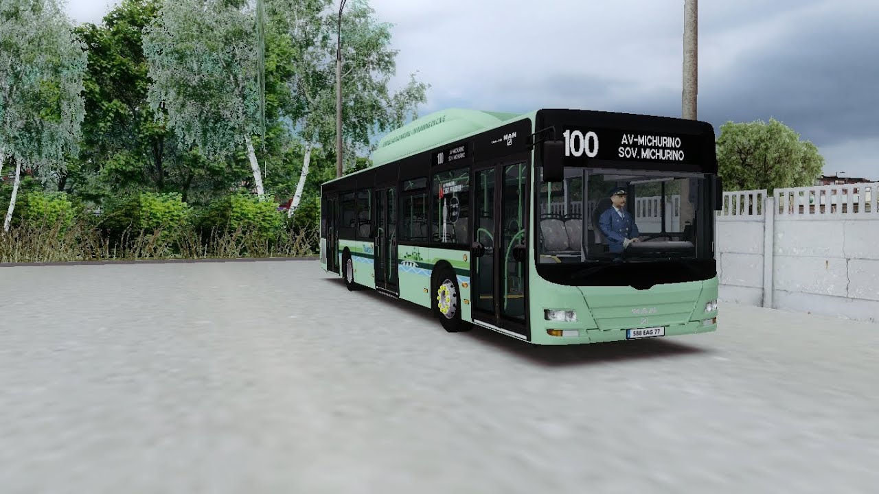 OMSI 2 Автобус вертоліт Маршрут 100 автобус MAN A21 з звуками як в гелікоптера