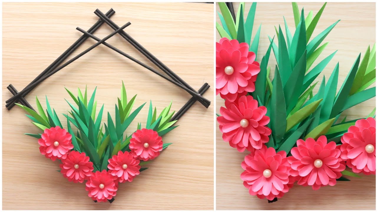 Paper Flower Wall hanging | DIY | Paper Crafts | DIY Wall Hanging | Wall Decor | Paper Flower