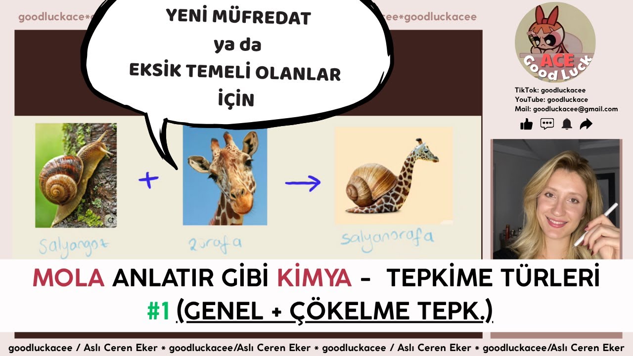 Mola anlatır gibi  - Tepkime türleri (genel + çökelme) (ses yansımalı ama yarın tekrar yüklerim)