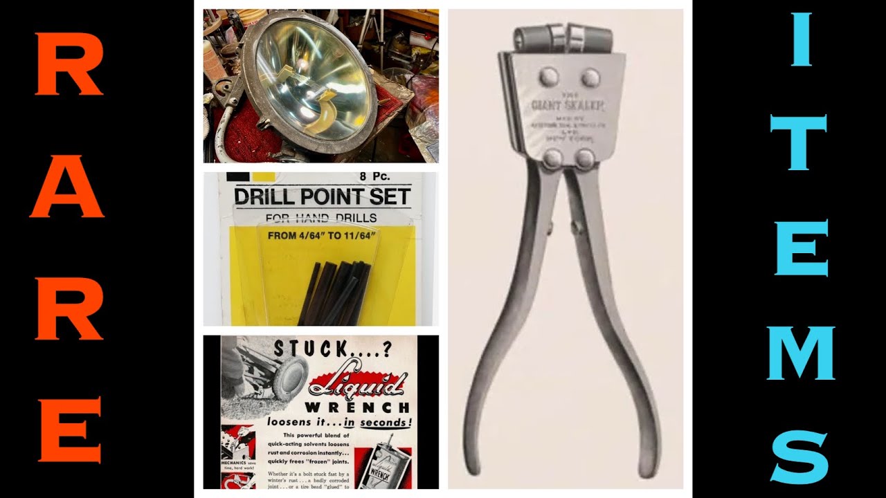 Rare Giant Sealer- Stanley Drill Points- Liquid Wrench- Empire State Building Spotlight Test