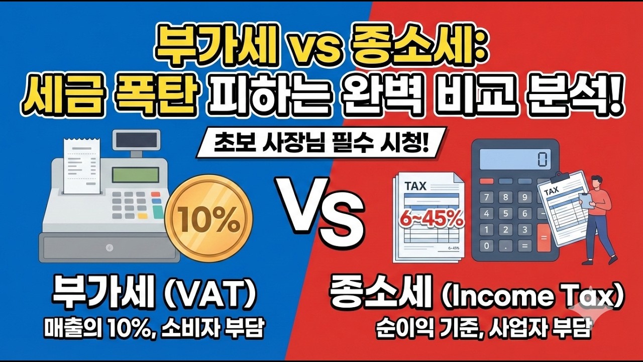 초보 사업자 세금 기초 A to Z : 부가가치세와 종합소득세는 대체 뭐가 다를까?