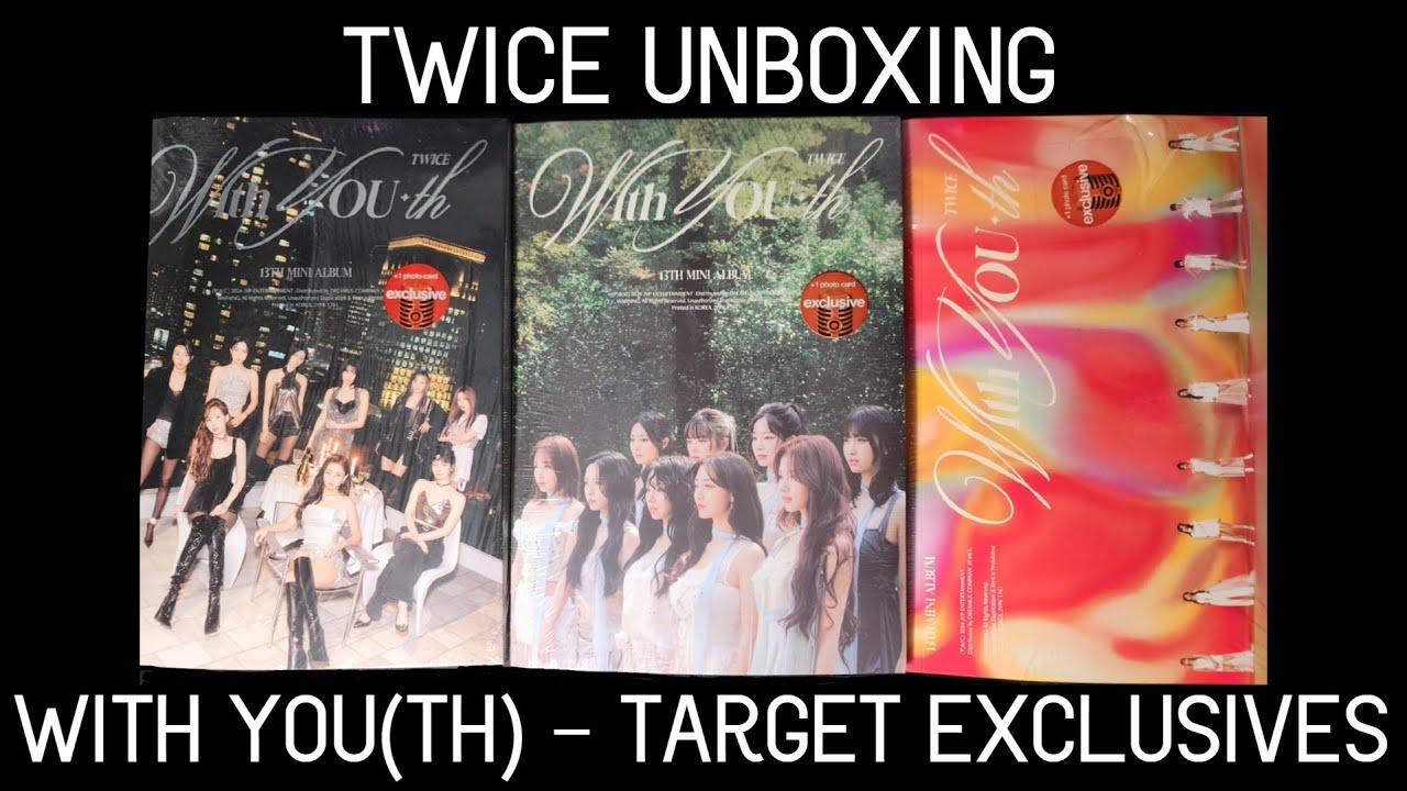 TWICE Unboxing (37/54) - With Youth All Target Exclusive Versions (Forever, Glowing, & Blast)