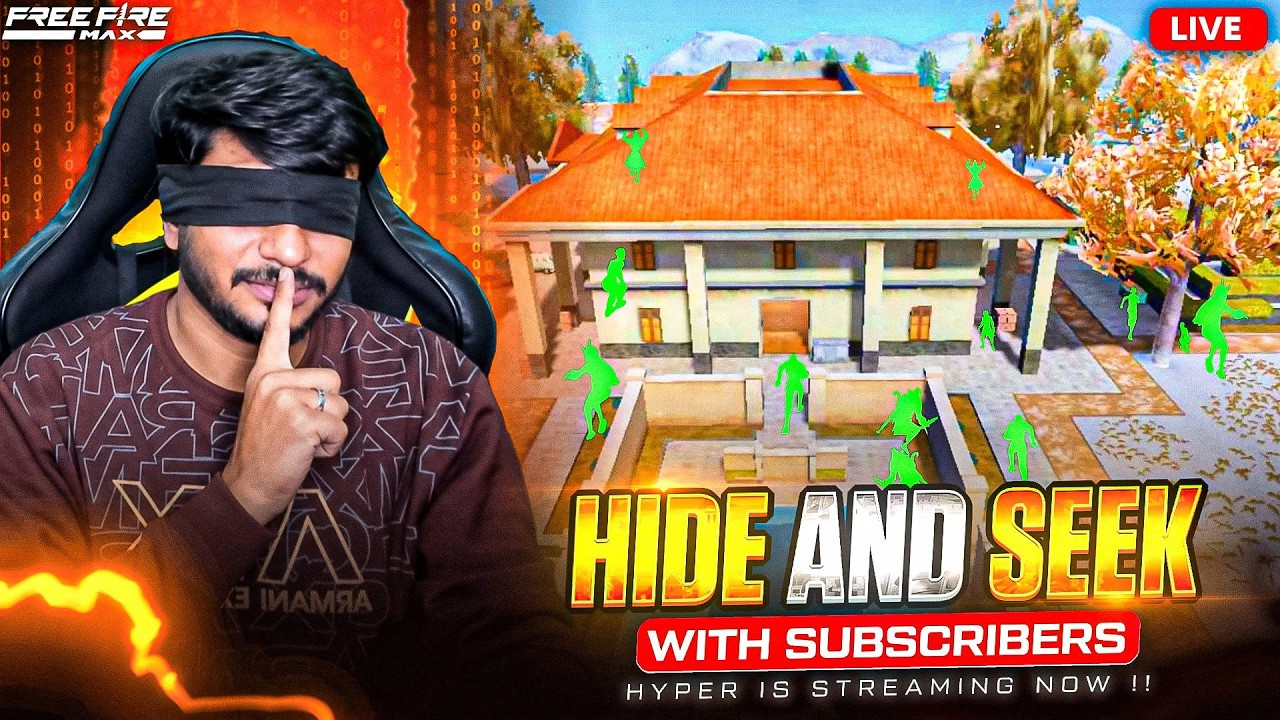 Hide & Seek With Subscribers 😱 Free Fire Telugu Live - Hyper King #shorts #short #shortvideo