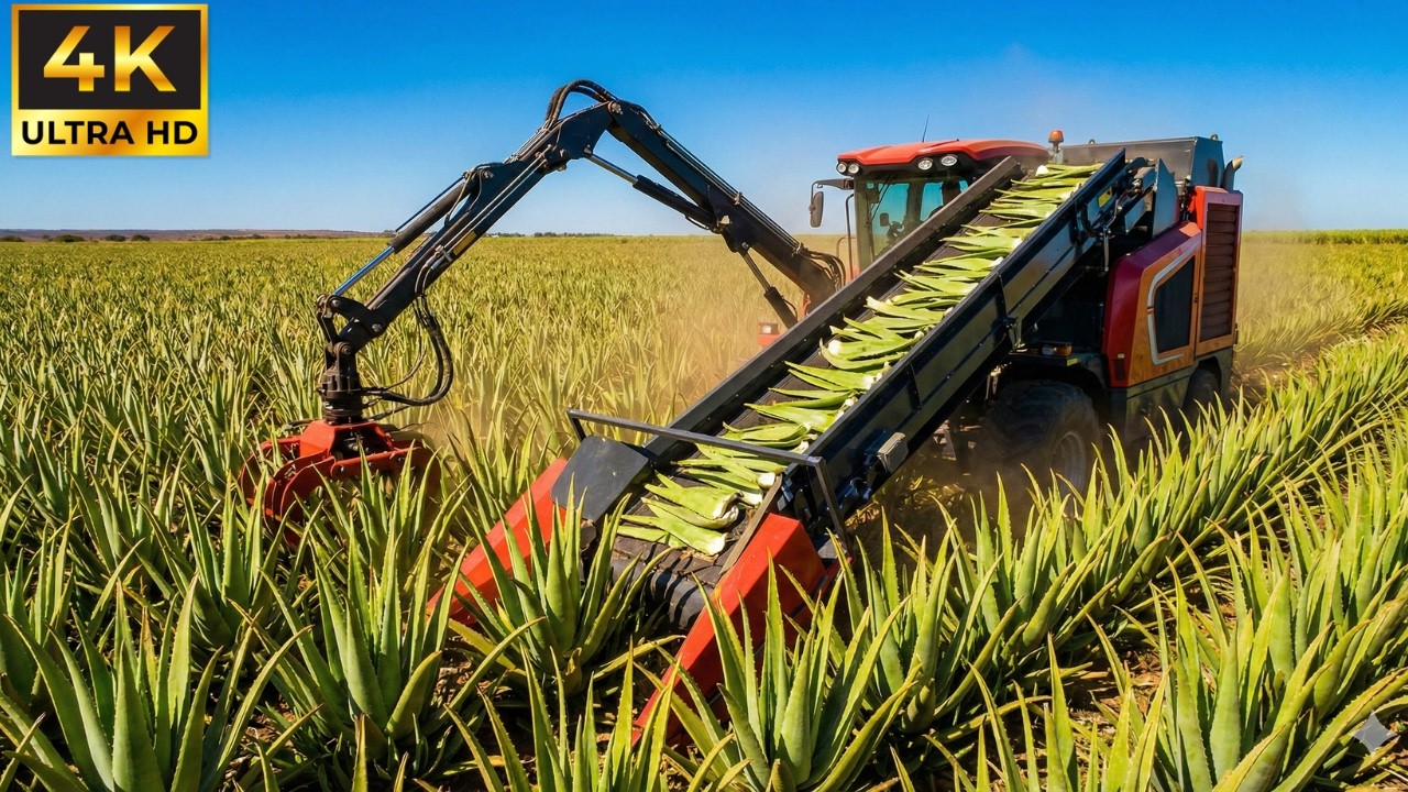 Mega Aloe Vera Farm Harvest To Container Shipment | Tubewell Irrigation + Real Field  Documentary