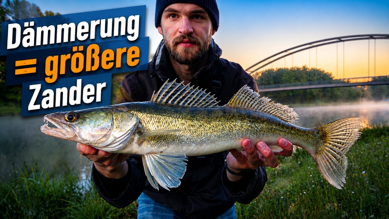 Größere Zander in der Dämmerung fangen! Zanderangeln am Mittellandkanal