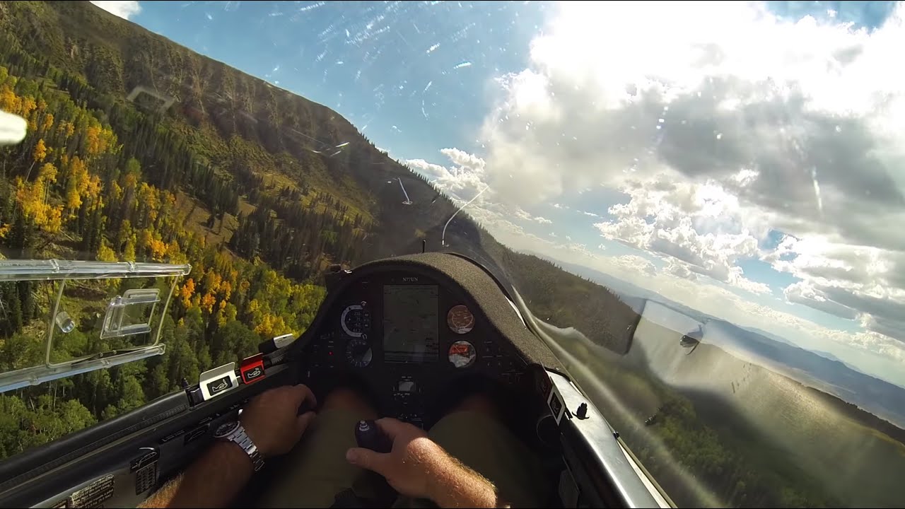 Glider Enjoying 100+ Mile Ridge Flight Over the Rocky Mountains